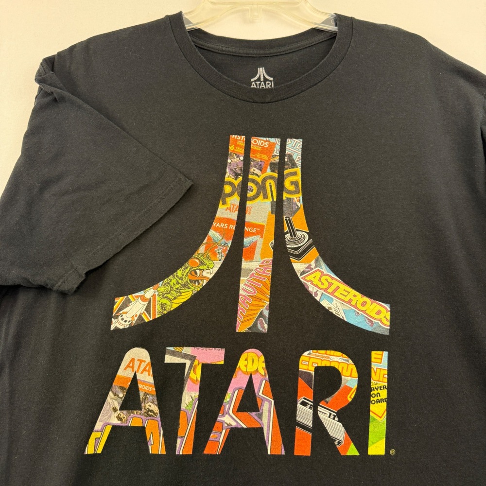 Atari‎ Retro Video Game Graphic T Shirt Black Ripple Junction 2X Men